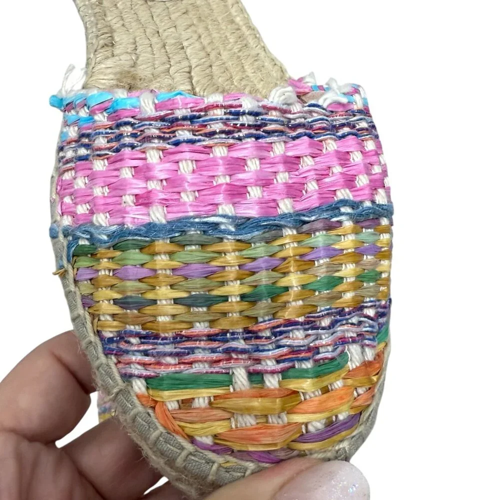 Manebi Yute Tie Raffia Espadrille Women's Sandals size 7.5
